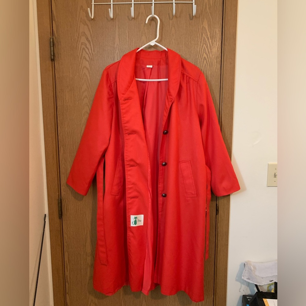 Vintage Red Trench